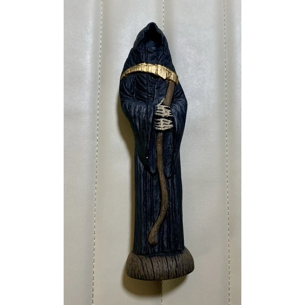 Vintage Hand Painted Ceramic Grim Reaper Figure Figurine‎ 8 1/2